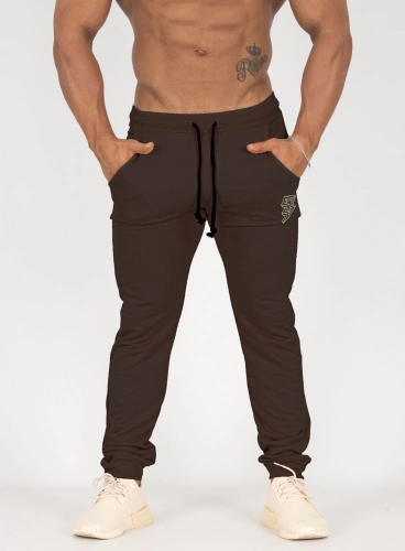 Calça Crown Training Moletom Raio Marrom