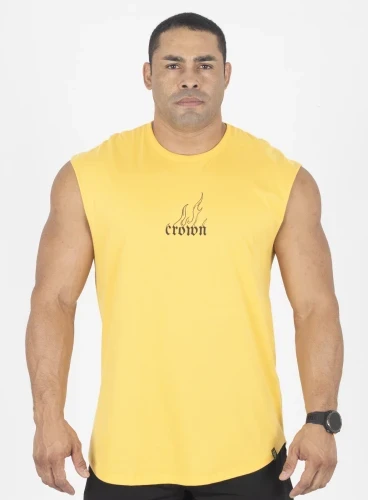 Regata Crown Japonesa Fire Amarelo Produto Regata Crown Japonesa Fire Amarelo