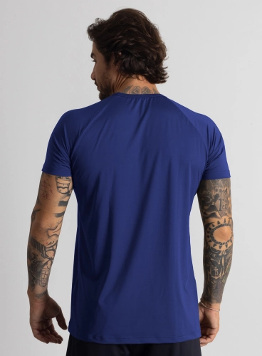 Produto Camiseta Crown Dry Fit Lisa Azul Bic