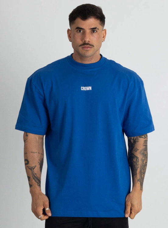 Camiseta Oversized Nasci Azul Produto Camiseta Oversized Nasci Azul