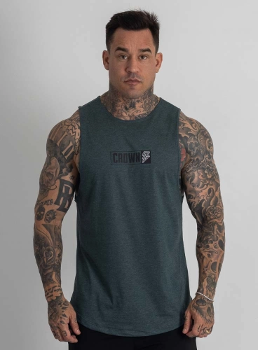 Regata Crown Tank Block Mescla Verde Escuro