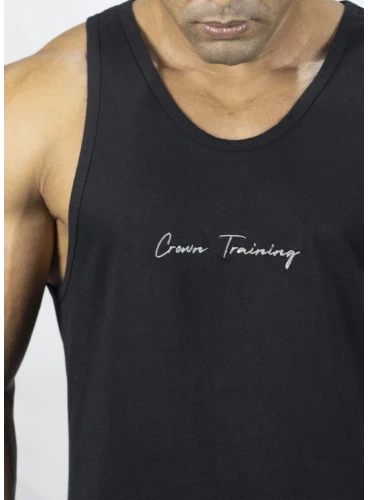 Regata Crown Training Trad Black Bordada Produto Regata Crown Training Trad Black Bordada