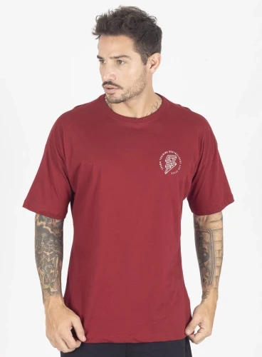 Produto Camiseta Oversized Bordô Over World Crown Training