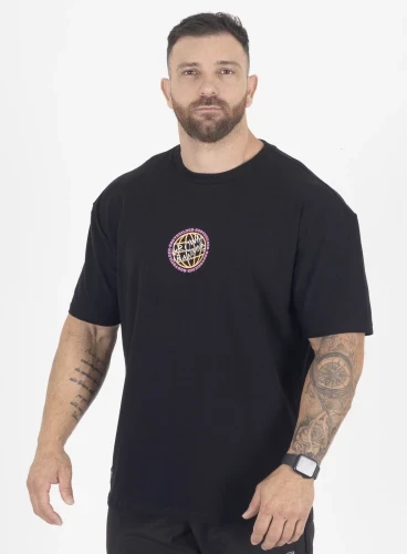 Camiseta Oversized Preta Globe Crown Training Camiseta Oversized Preta Globe Crown Training