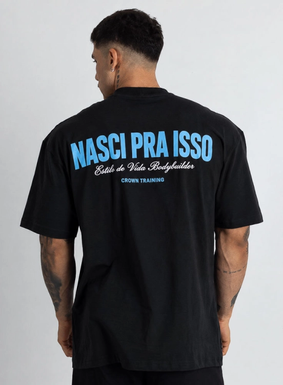 Camiseta Oversized Nasci Preto Produto Camiseta Oversized Nasci Preto