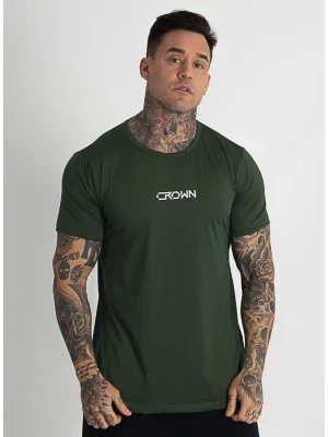 Camiseta Crown Dry Fit ice Hard Verde Militar Produto Camiseta Crown Dry Fit ice Hard Verde Militar
