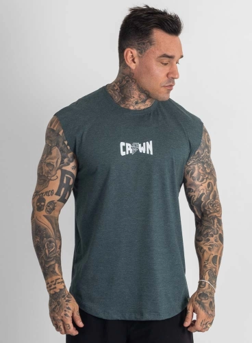 Regata Crown Japonesa Core Mescla Verde Escuro