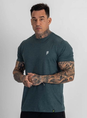 Camiseta Crown Training Minimalist Mescla Verde Escuro