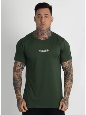 Camiseta Crown Dry Fit ice Hard Verde Militar Produto Camiseta Crown Dry Fit ice Hard Verde Militar