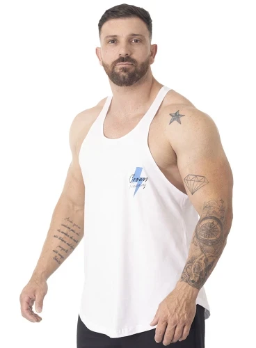 Produto Regata Cavada Crown Training Raio Branco 