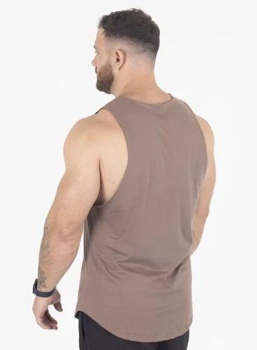 Produto Regata Crown Tank Bodybuilding Marrom Taupe 