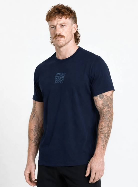 Produto Camiseta Crown Training Static Bold Azul Marinho