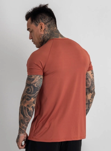 Camiseta Crown Dry Fit Lisa Terra Cota Produto Camiseta Crown Dry Fit Lisa Terra Cota