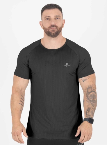Camiseta Crown Dry Fit Ice Preta Blaze Reps