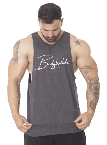 Regata Crown Corte Laser Bodybuilder Mescla Black