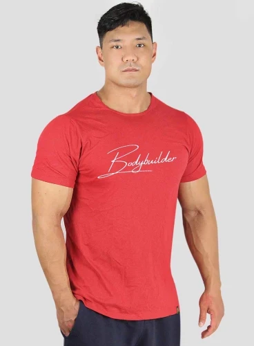 Camiseta Crown Training Bodybuilder Vermelha