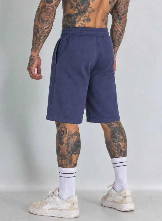 Bermuda de Moletom Crown Tradicional Azul Marinho Produto Bermuda de Moletom Crown Tradicional Azul Marinho