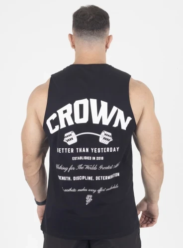 Regata Crown New Tank Dumbbell  Preto 