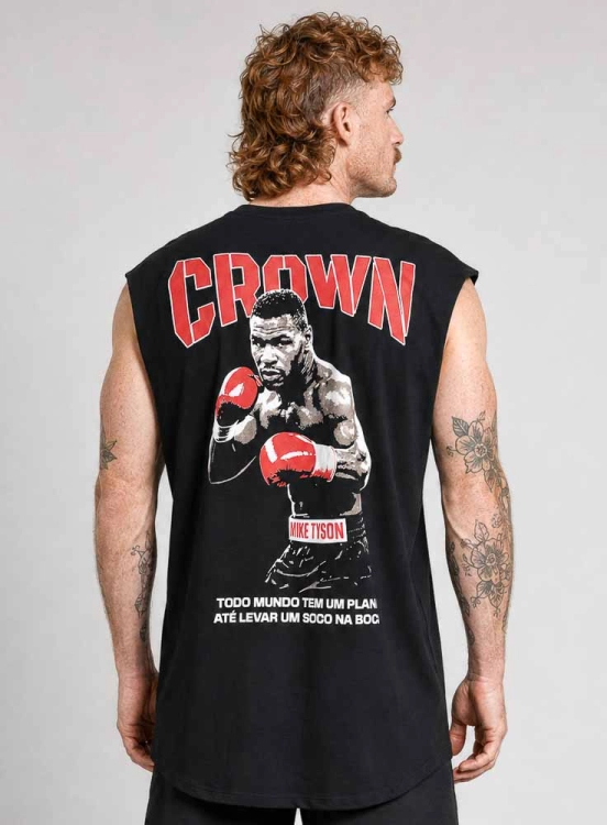 Regata Crown Japonesa Mike Preta Produto Regata Crown Japonesa Mike Preta