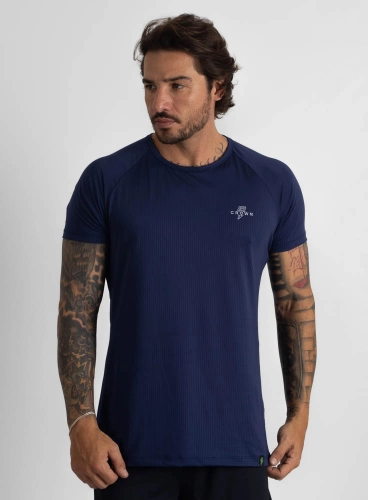 Camiseta Crown Dry Fit ice Blaze Reps Azul Marinho Produto Camiseta Crown Dry Fit ice Blaze Reps Azul Marinho
