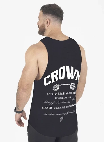 Regata Crown Tank Dumbbell  Preto 