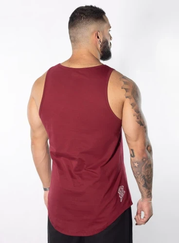 Produto Regata Crown Training Long Bordo e Preta