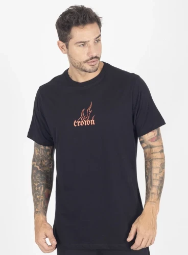 Camiseta Crown Training Fire Preto Produto Camiseta Crown Training Fire Preto