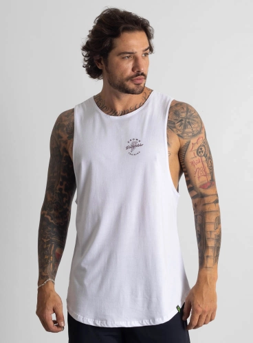 Regata Crown Tank Bodybuilder Branca