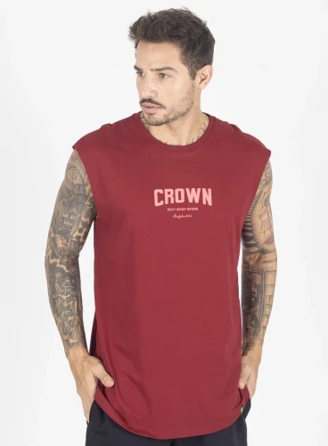 Regata Crown Japonesa Bodybuilder Bordô Produto Regata Crown Japonesa Bodybuilder Bordô