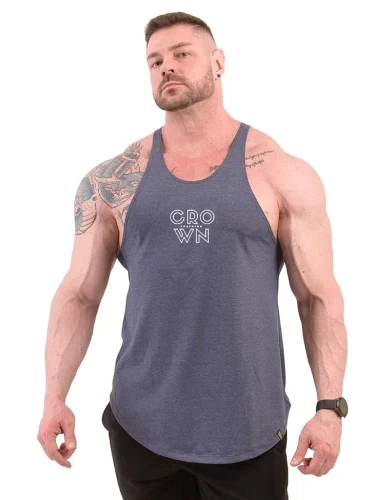 Produto Regata Cavada Crown Training Mescla Azul