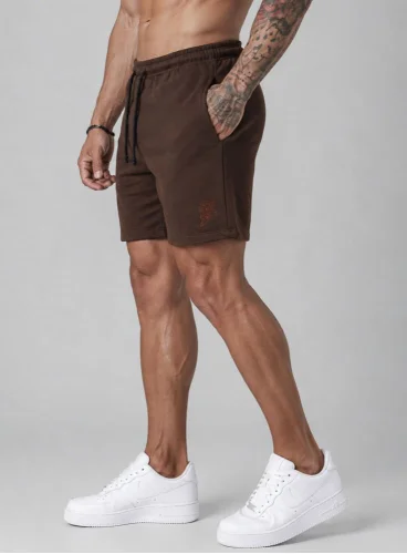 Bermuda Crown Moletom Curta Raio Bordada Marrom Produto Bermuda Crown Moletom Curta Raio Bordada Marrom