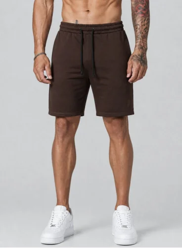 Bermuda Crown Moletom Tradicional Dark Bordada Marrom Produto Bermuda Crown Moletom Tradicional Dark Bordada Marrom