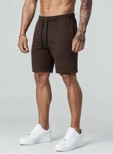 Bermuda Crown Moletom Tradicional Dark Bordada Marrom Produto Bermuda Crown Moletom Tradicional Dark Bordada Marrom