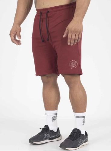 Bermuda Crown Trad Moletom Bodybuilding Bordada  Bordô 