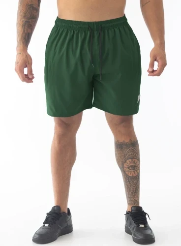Bermuda Crown Training Tactel Verde Bandeira
