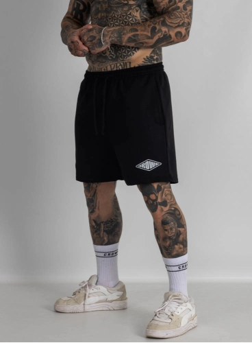 Bermuda de Moletom Crown Curta Form Preta