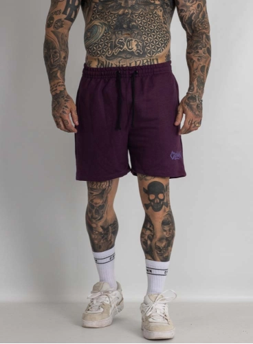 Bermuda de Moletom Crown Curta Graffs Roxa