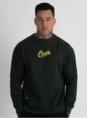 Produto Blusa de Moletom Crown Training OldStyle Verde Escuro