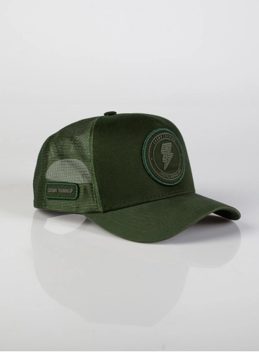Boné Crown Training Trucker Verde Militar