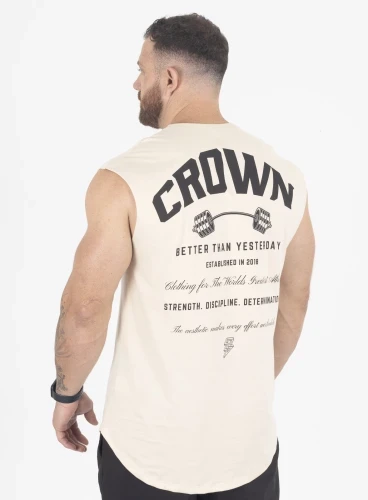 Regata Crown Japonesa Dumbbell Creme Produto Regata Crown Japonesa Dumbbell Creme