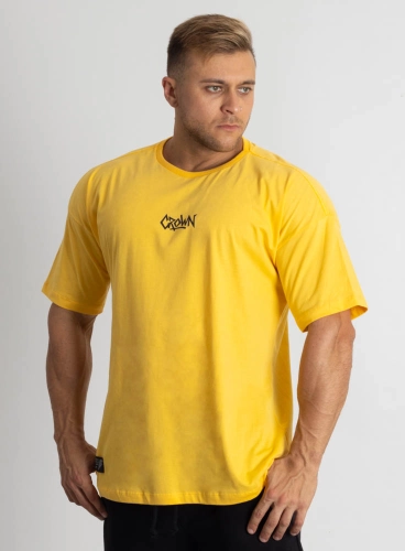 Camiseta Oversized Amarela Over Graffs Crown Training Produto Camiseta Oversized Amarela Over Graffs Crown Training