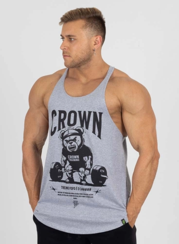 Regata Cavada Crown Treino Fofo Mescla Regata Cavada Crown Treino Fofo Mescla