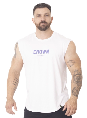 Produto Regata Crown Japonesa Bodybuilder Branco