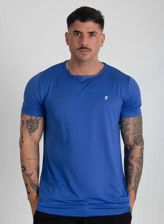 Camiseta Crown Polytech Mini Logo Azul Produto Camiseta Crown Polytech Mini Logo Azul