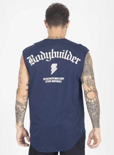 Regata Crown Japonesa Bodybuilding Azul Marinho Produto Regata Crown Japonesa Bodybuilding Azul Marinho
