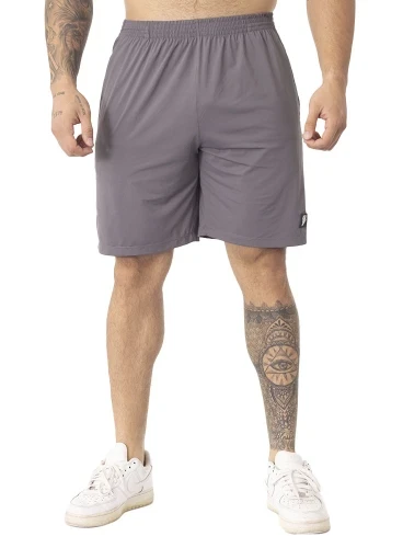 Bermuda Masculina Cinza Poliamida Tradicional Crown Training