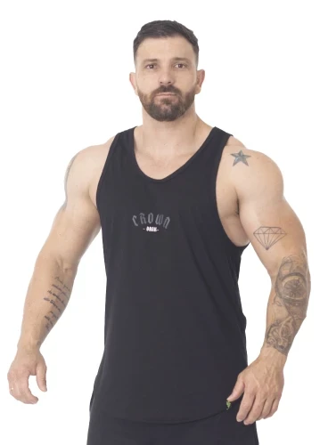 Produto Regata Crown Tradicional Dark Preto 