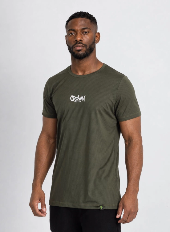 Produto Camiseta Crown Dry Fit Ice Graffs Verde Militar