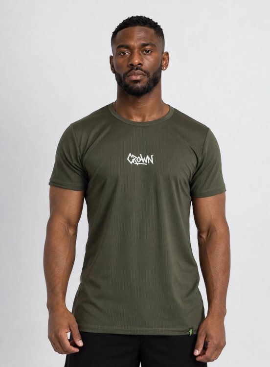 Produto Camiseta Crown Dry Fit Ice Graffs Verde Militar