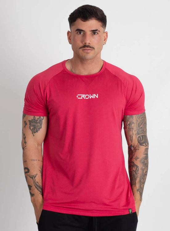 Camiseta Crown Dry Fit Ice Hardline Rosa Produto Camiseta Crown Dry Fit Ice Hardline Rosa